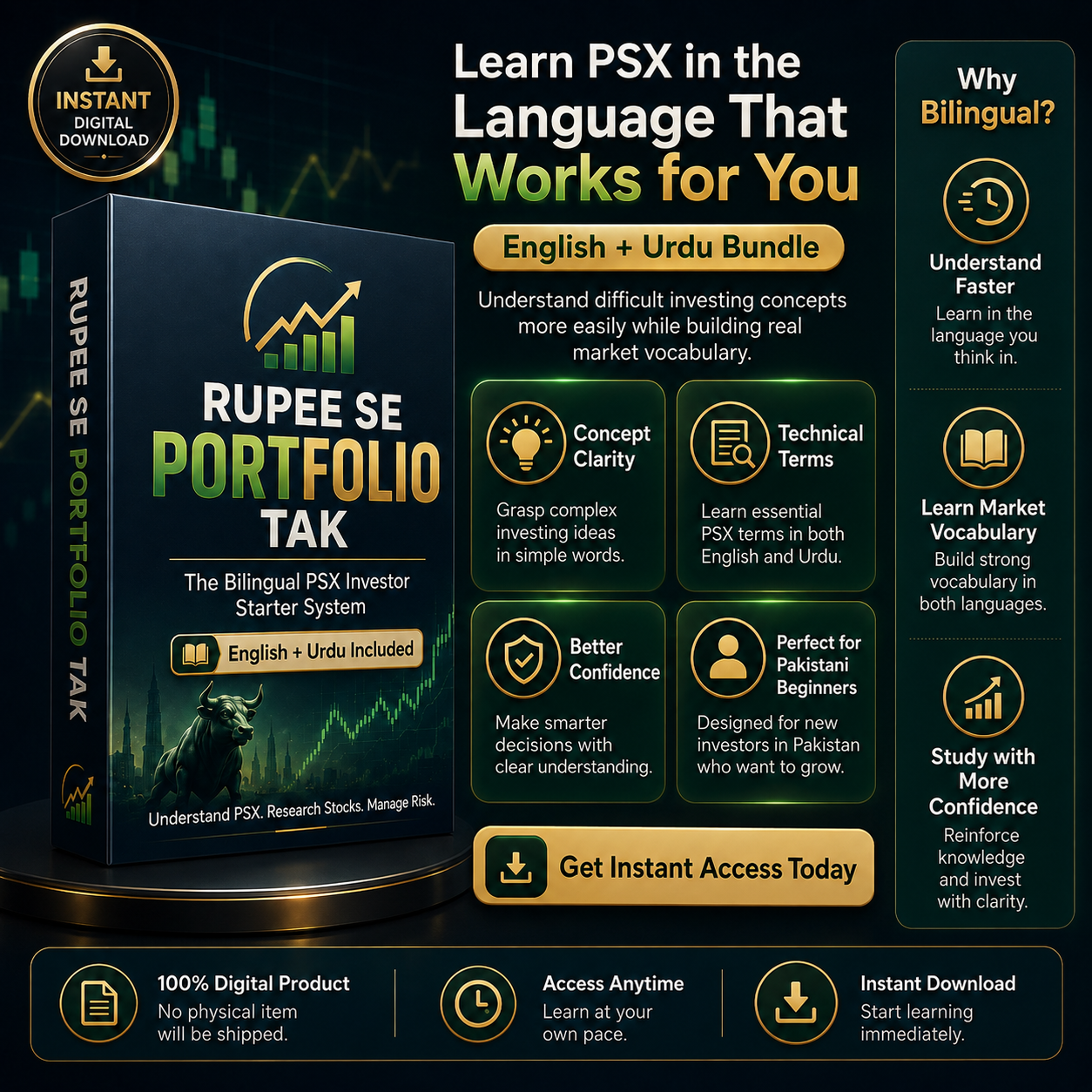 RUPEE SE PORTFOLIO TAK — Bilingual PSX Investor Starter System | Urdu + English