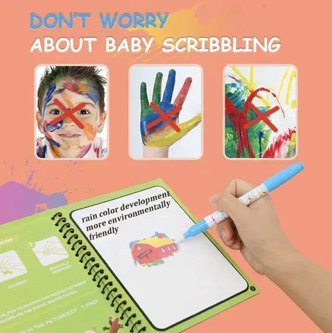 Reusable magic water painting book